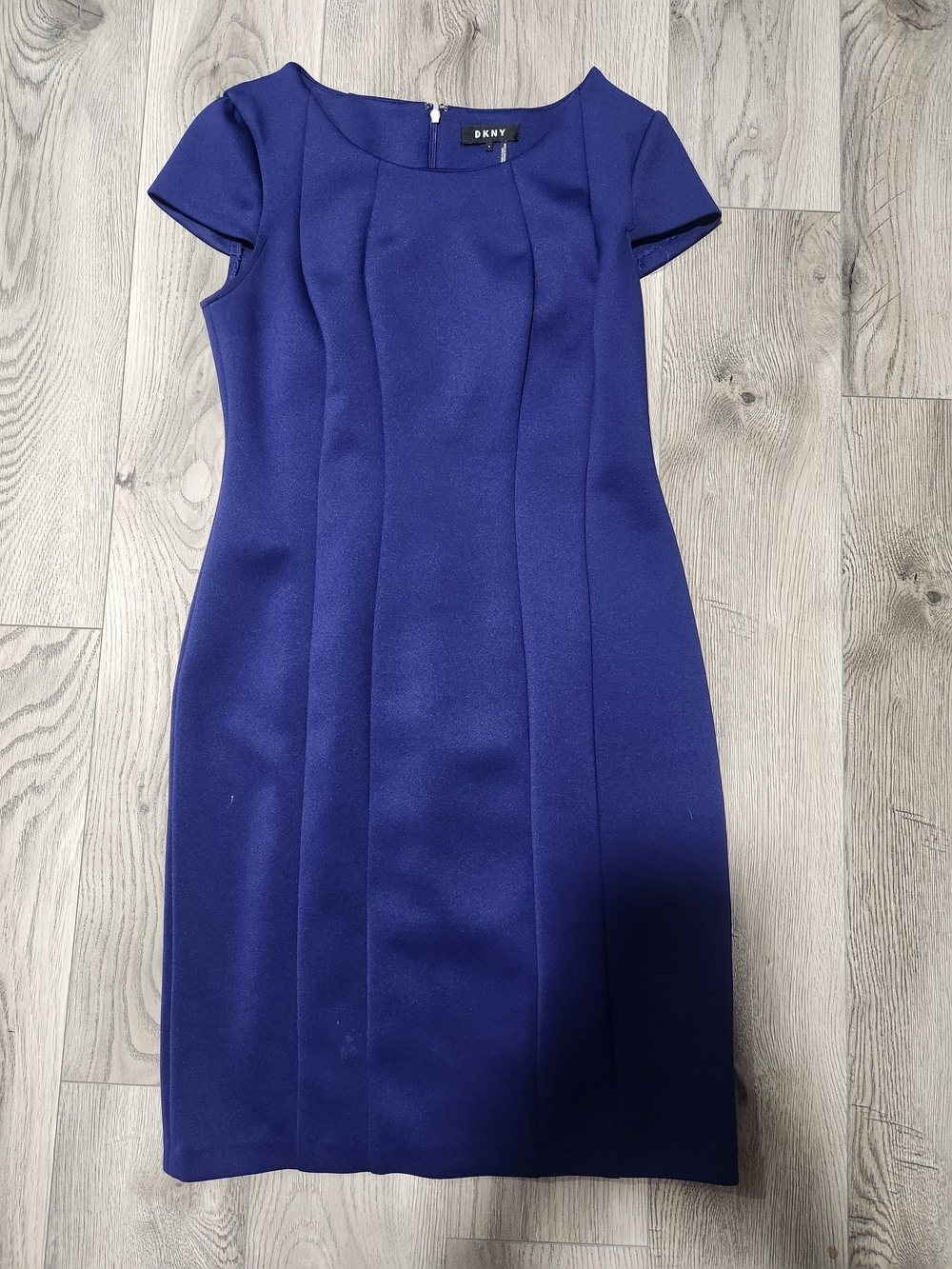 Dkny Royal Blue Cap Sleeve Sheath Dress
